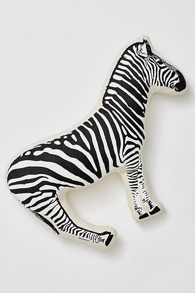 Zebra Pillow by Broderpress at Free People, Zebra, One Size