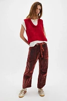 We The Free Moxie Flocked Pull-On Barrel Jeans