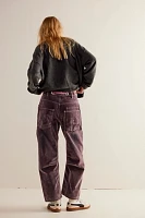 We The Free Moxie Flocked Pull-On Barrel Jeans