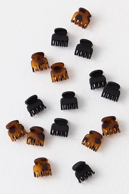 Kitsch Recycled Plastic Mini Claw Clips by Kitsch at Free People, Black Brown, One Size
