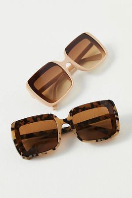 Highland Square Sunglasses by Free People, Tort, One Size