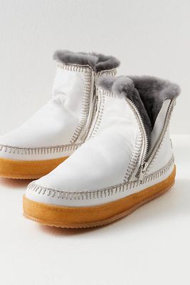 Setsu Cozy Ankle Boots by Laid Back London at Free People, White Leather, EU