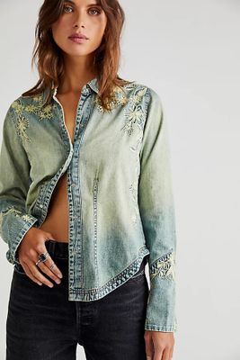 Dolores Denim Buttondown by Free People, Indigo,