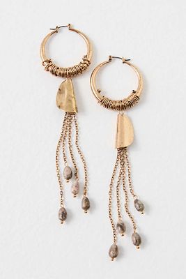 Wishful Thinking Hoops by Free People, Gold, One Size
