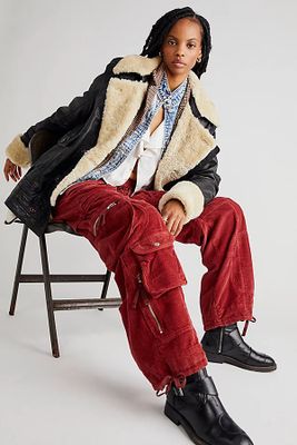 Last Time Stacked Cargo Cord Pants by Free People, US