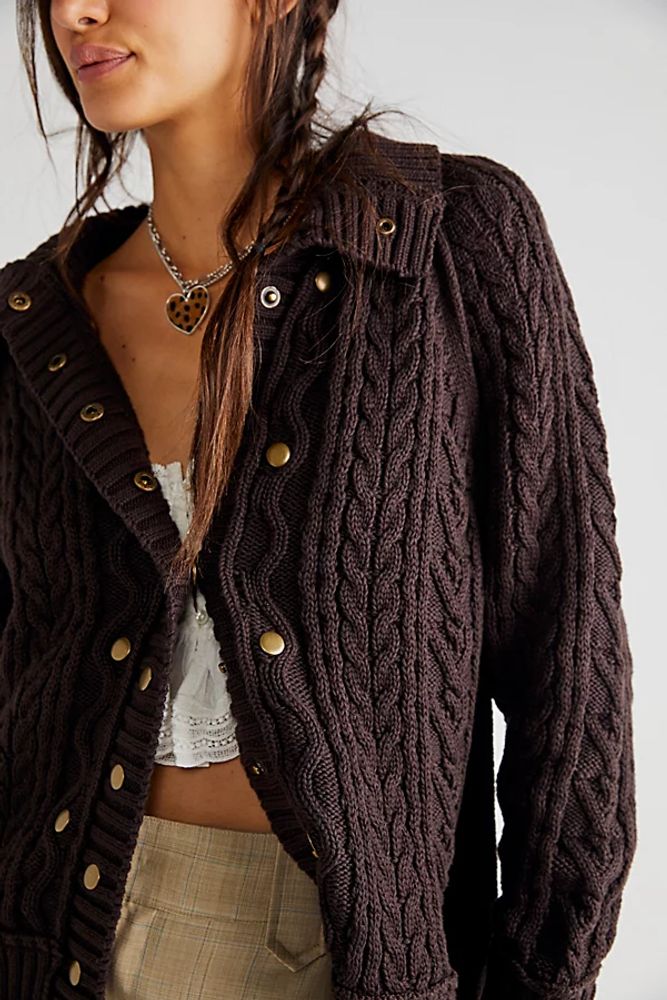 We The Free Classic Cable Cardi by People,