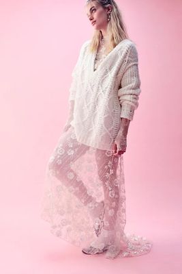 Cable V Pullover by Free People,