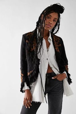 Willow Bed Jacket by Free People, Black,