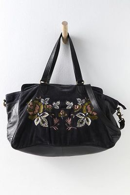 Duchess Velvet Weekender Bag by FP Collection at Free People, Aged Graphite, One Size