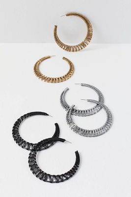Cher Oversized Hoops by Free People, Assort, One Size