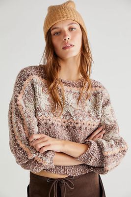 Snowflake Pullover by Free People, Gingerbread Combo,