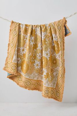 Honey Wandering Throw by Wandering Folk at Free People, Honey, One Size