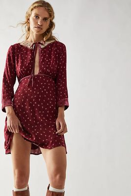 Delfina Mini Dress by Free People, Red Combo,