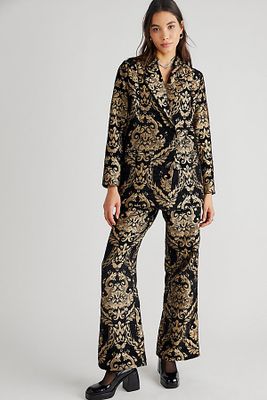 MINKPINK Golden Jaquard Suit by at Free People, Gold / Black,