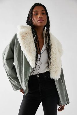 Lolo Denim Jacket by Free People, Washed Army,