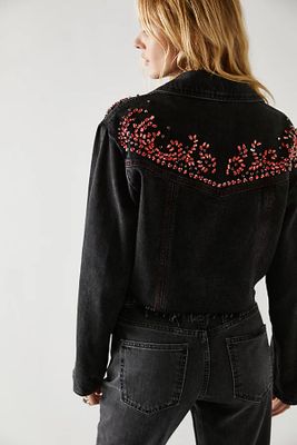Ruby Rebel Denim Jacket by We The Free at People, Black Combo,