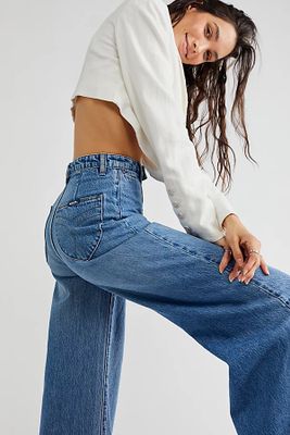 Rolla's Camille Super Flare Jeans by Rolla's at Free People, Organic Mid Blue, 28