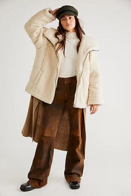 Raya Cozy Coat by We The Free at People, Oat Milk,