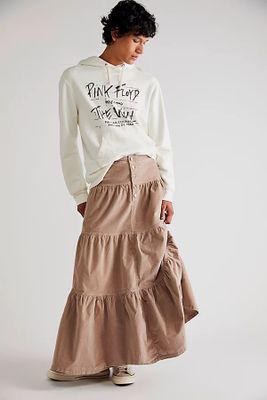Dreamweaver Cord Maxi Skirt by We The Free at People, Cashmere,