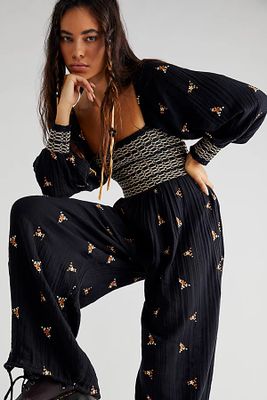 Dahlia Embroidered Jumpsuit by Free People,