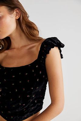 Piper Embroidered Corset by Free People, Black Combo,