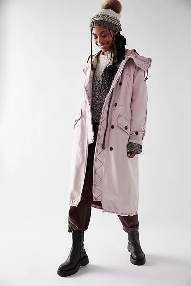 On The Road Again Parka Jacket by We Free at People, Pink Skies,
