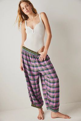 Fallin' For Flannel Lounge Pants by Intimately at Free People, Combo,