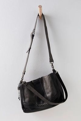 We The Free Warren Messenger Bag by We The Free at Free People, Distressed Black, One Size