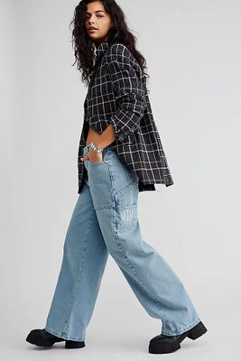 The Ragged Priest New Carpenter Jeans by at Free People, Mid Blue,