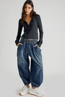 OneTeaspoon Denim Parachute Pull-On Jeans by at Free People, Used Blue,