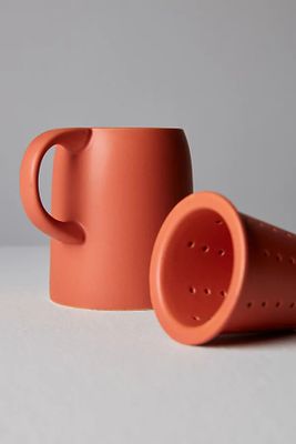 2-in-1 Ceramic Tea Infuser Mug by Good Citizen Coffee Co. at Free People, One