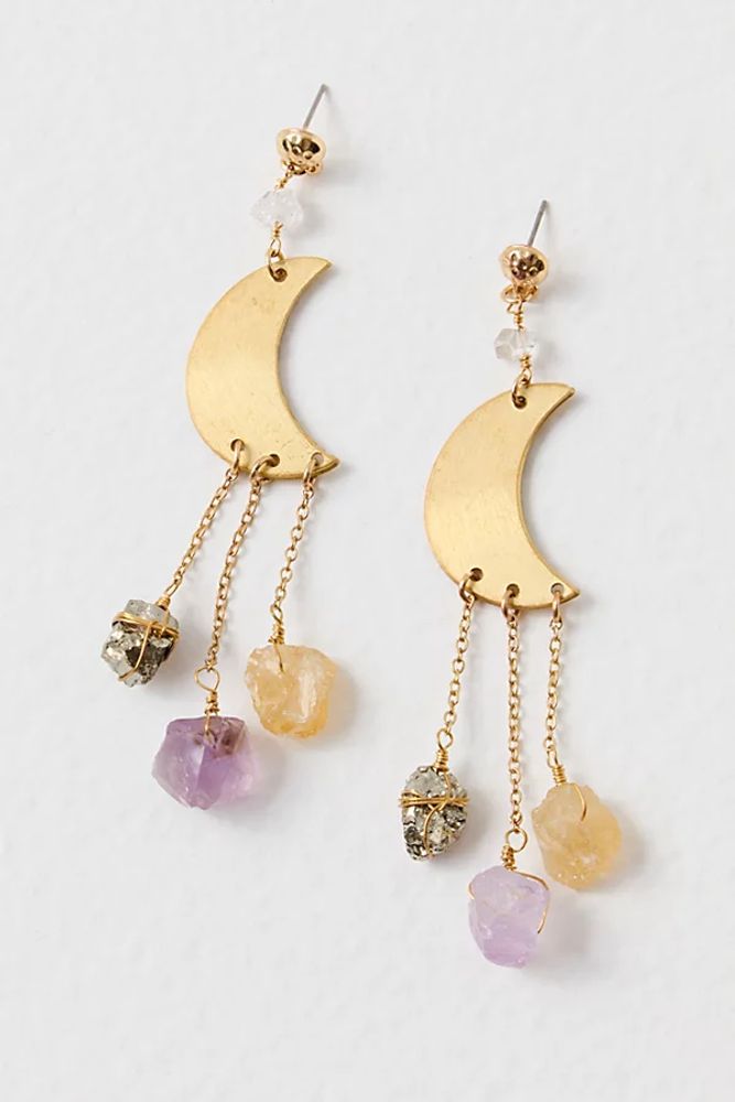 Sungazing Dangles by Free People, Gold, One Size