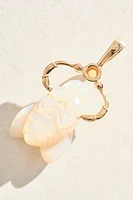 Maura Green Hand Carved Mother of Pearl and Gold Bee Charm