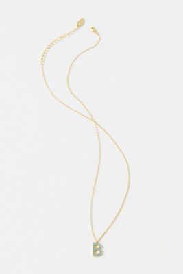 Roslyn Initial Necklace by Jonesy Wood Designs at Free People, One