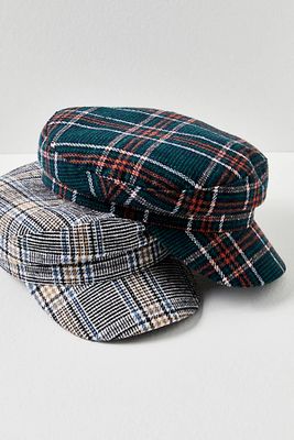 Lilibeth Plaid Lieutenant Cap by Free People, Combo, One