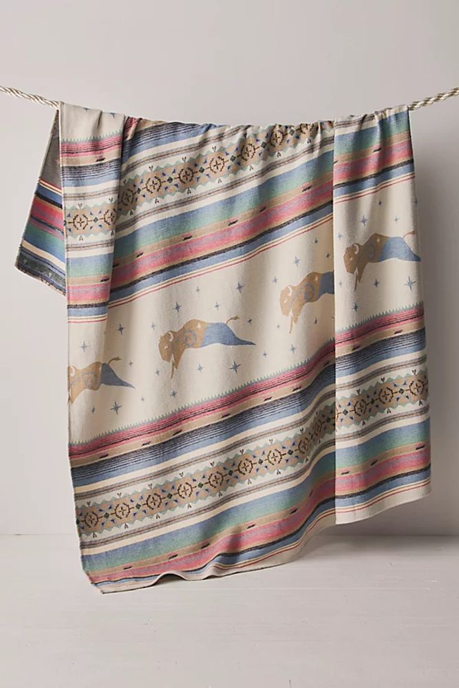 Adirondack Blanket by Faherty at Free People, Ivory Buffalo, One Size