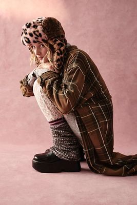Deja Vu Spacedye Leg Wamers by Free People, Black Combo, One Size