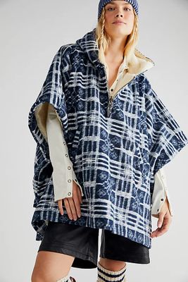 Miss You Poncho by Free People, Charcoal Combo,