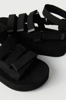Flatform Mevia Leather Sandals