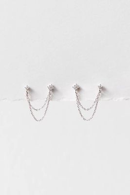 Jackie Mack Chain Studs by Jackie Mack at Free People, Silver, One Size