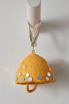 Golden Bell Ornament by Free People, Yellow, One Size