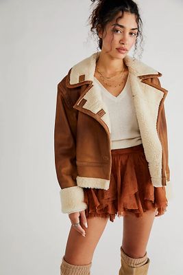 Grace Mini Skirt by Free People, Braun, US