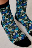 Anna Sui Blooming Hearts Socks by at Free People, Multi, One