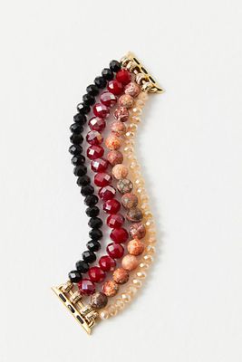 Strawberry Fields Beaded Watch Band by Free People, Ruby Eclipse, One Size