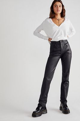 Levi's 724 Coated High-Rise Straight Jeans by at Free People, Shine Like A Diamond,