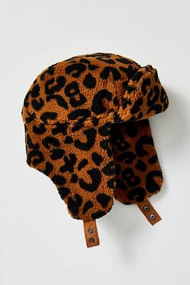 Benji Fleece Trapper Hat by Free People, Brown, One Size