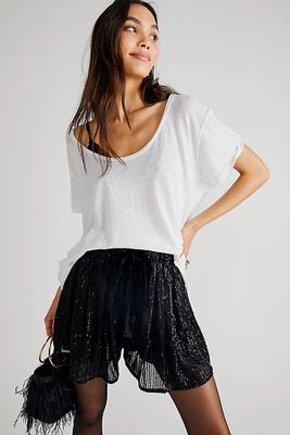 Stars Are Out Sequin Shorts by Free People, Gunmetal,