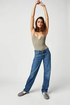 Lee Low-Rise Straight-Leg Jeans