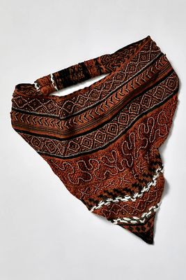 Ambre Hair Scarf by Free People, Pumpkin Spice, One Size