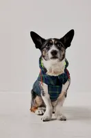 Plaid Colorblock Dog Puffer Jacket